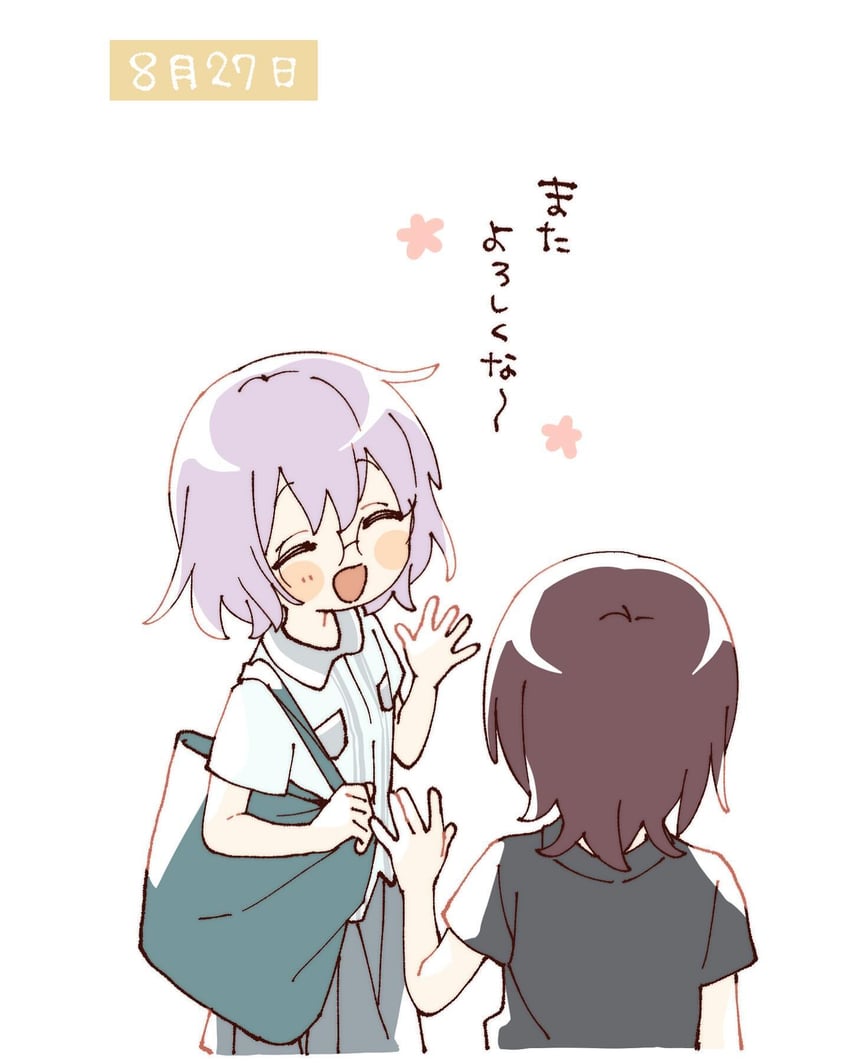 funami yui and ikeda chitose (yuruyuri) drawn by namori