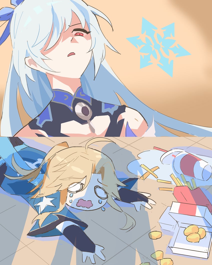 jingliu and yanqing (honkai and 1 more) drawn by zb_relic