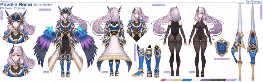 pavolia reine (hololive and 1 more) drawn by kuronekozero
