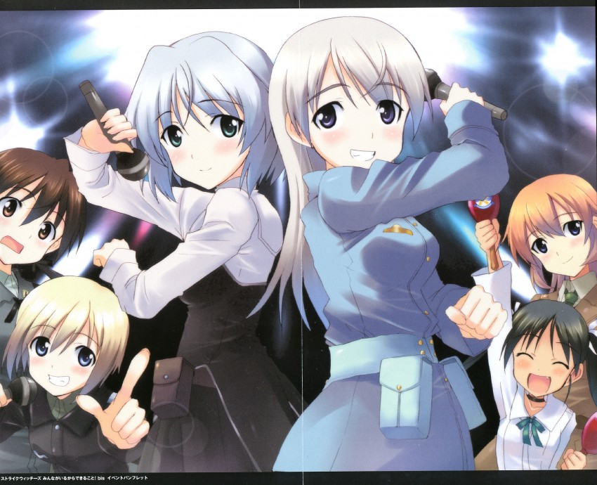 sanya v. litvyak, eila ilmatar juutilainen, erica hartmann, gertrud barkhorn, charlotte e. yeager, and 1 more (world witches series and 1 more) drawn by kyogoku_shin
