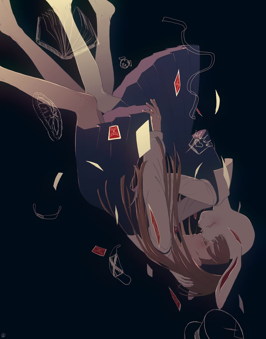 alice kanzaki and white rabbit (alice's spiritual judge) drawn by zabuton_dorobou
