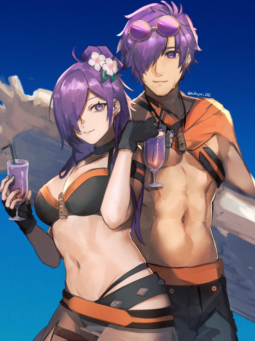 female shez and male shez (fire emblem and 3 more) drawn by seinikuten