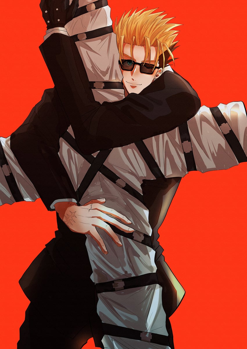 vash the stampede and nicholas d. wolfwood (trigun) drawn by ishinome_ksk