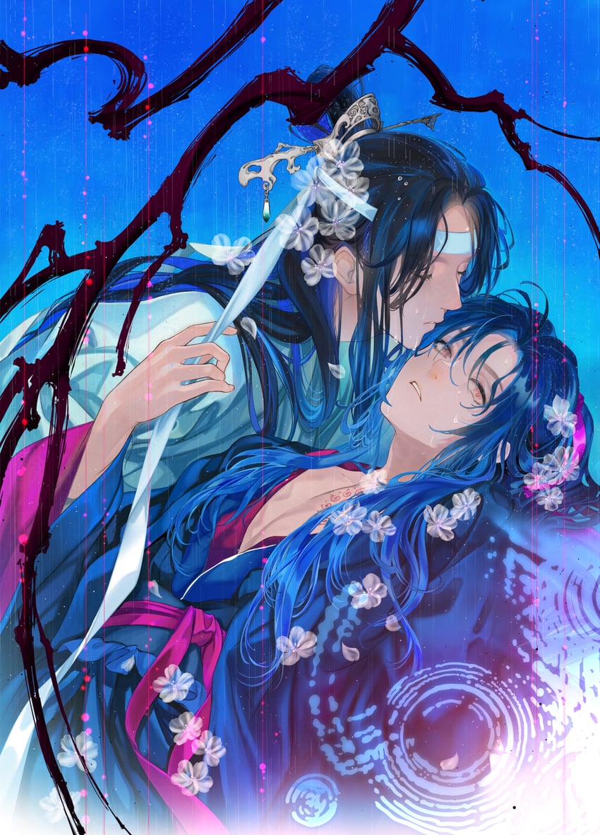 wei wuxian and lan wangji (modao zushi) drawn by hori_airi