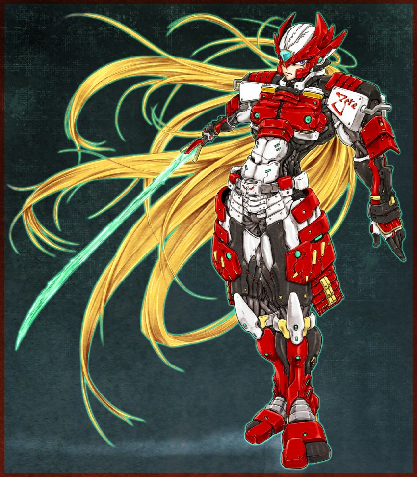 zero (mega man and 1 more) drawn by ledjoker07