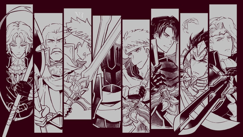 ike, xander, ryoma, black knight, zelgius, and 2 more (fire emblem and 6 more) drawn by eifilet