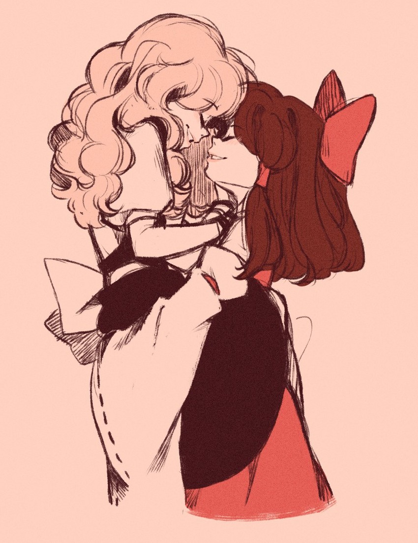 hakurei reimu and kirisame marisa (touhou) drawn by pixie_(milkywaypixies)