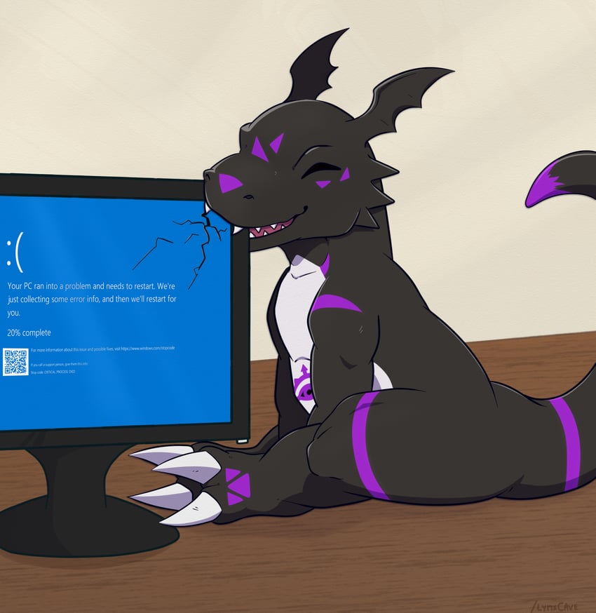 blackguilmon (original and 1 more) drawn by fuzzylynxs