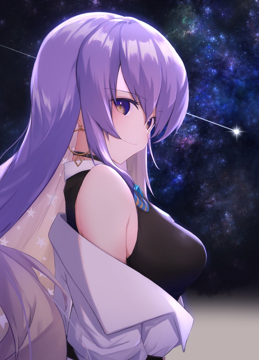 moona hoshinova (hololive and 1 more) drawn by mikaku