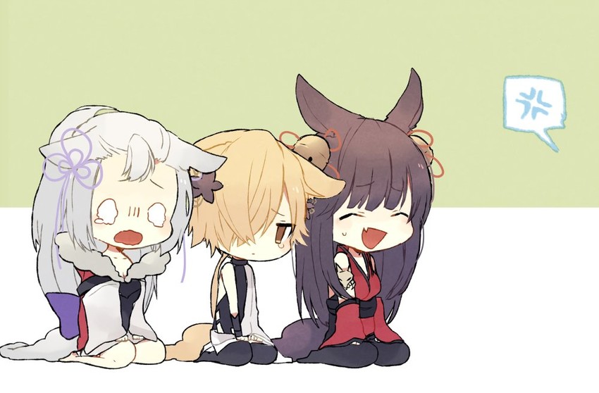 yuel, societte, and kou (granblue fantasy) drawn by hamoko_(pikexo)