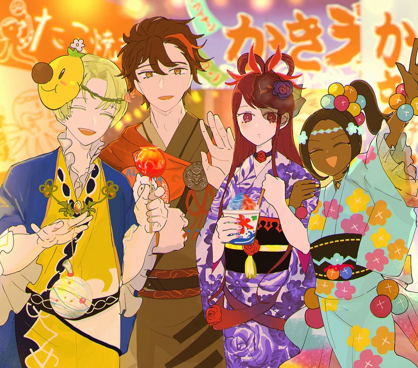 ivy, timerra, diamant, alfred, and wiggler (fire emblem and 2 more) drawn by sasaki_(dkenpisss)