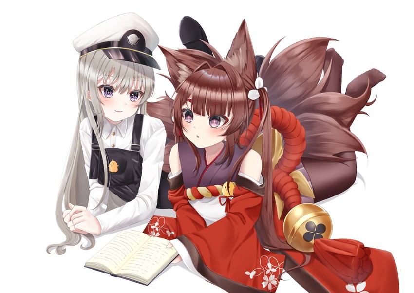manjuu, amagi-chan, and little enterprise (azur lane) drawn by konparu_uran