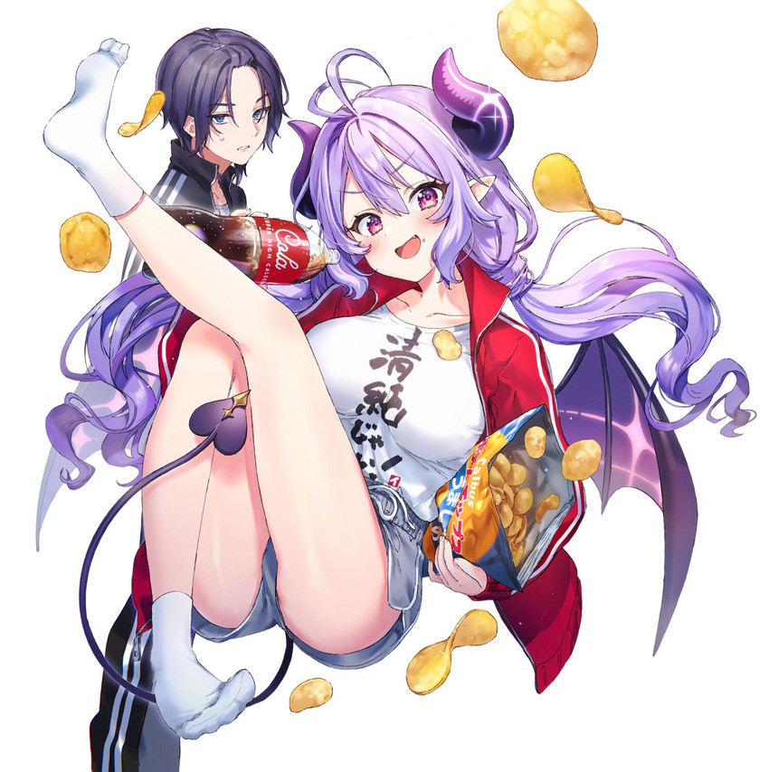 inko and hatara kazutomo (succubus to neet) drawn by nekoyashiki_pushio