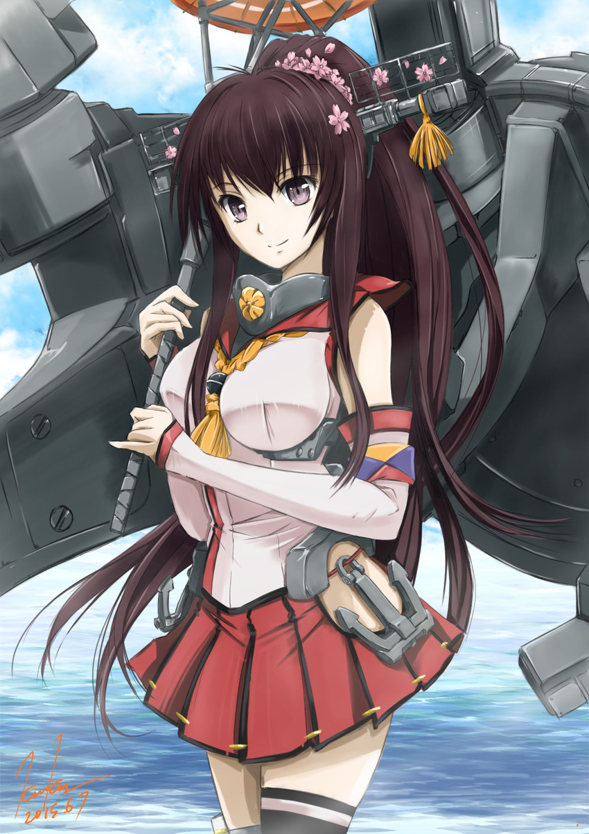 yamato (kantai collection) drawn by kem_kem