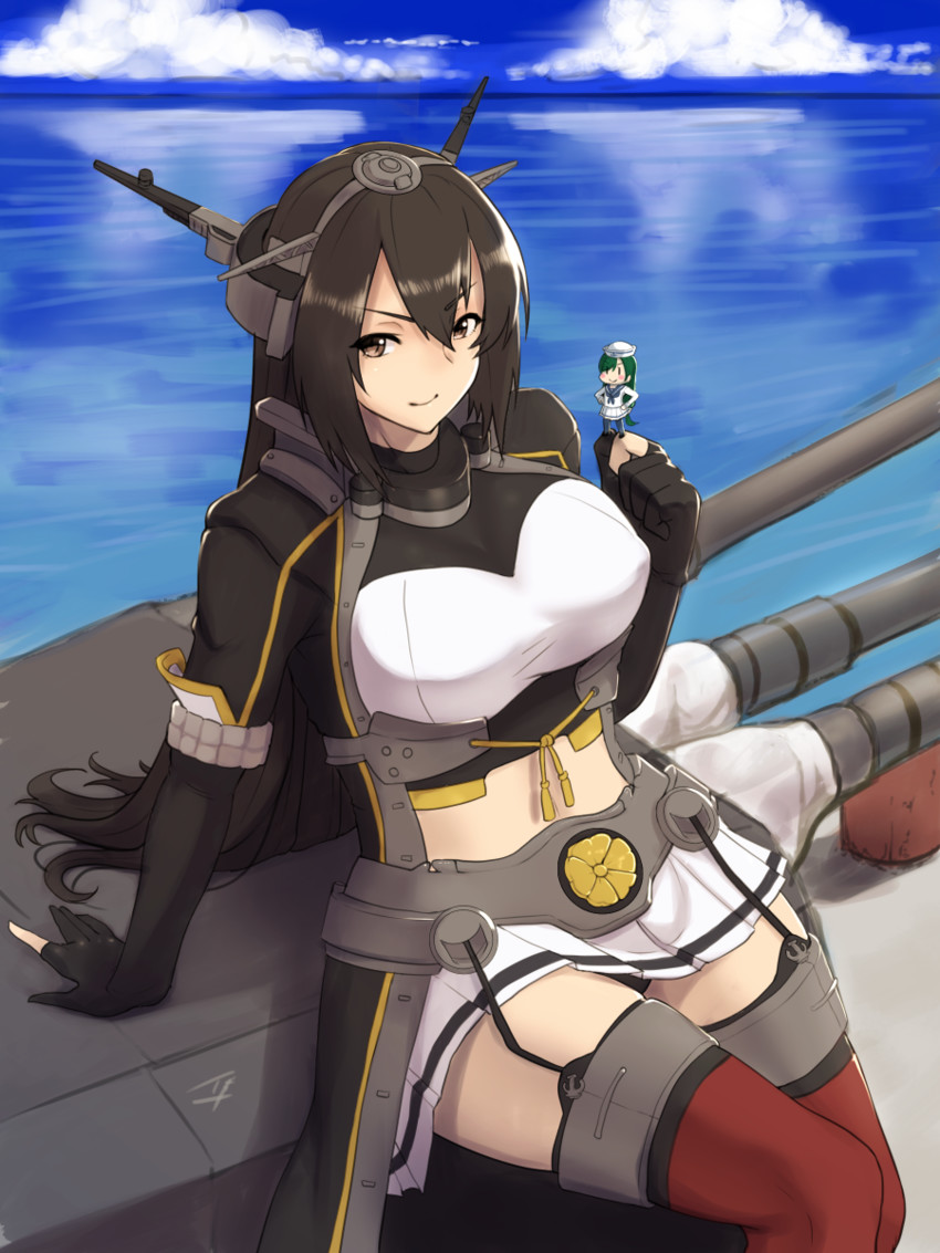 nagato, fairy, and nagato kai ni (kantai collection) drawn by hayabusa_(vert_320)