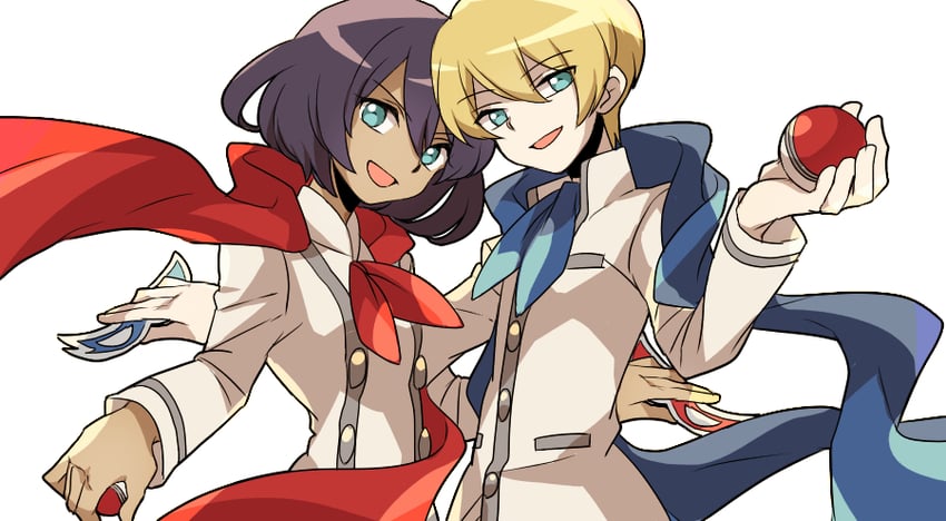 sina and dexio (pokemon and 1 more) drawn by misooo_2j