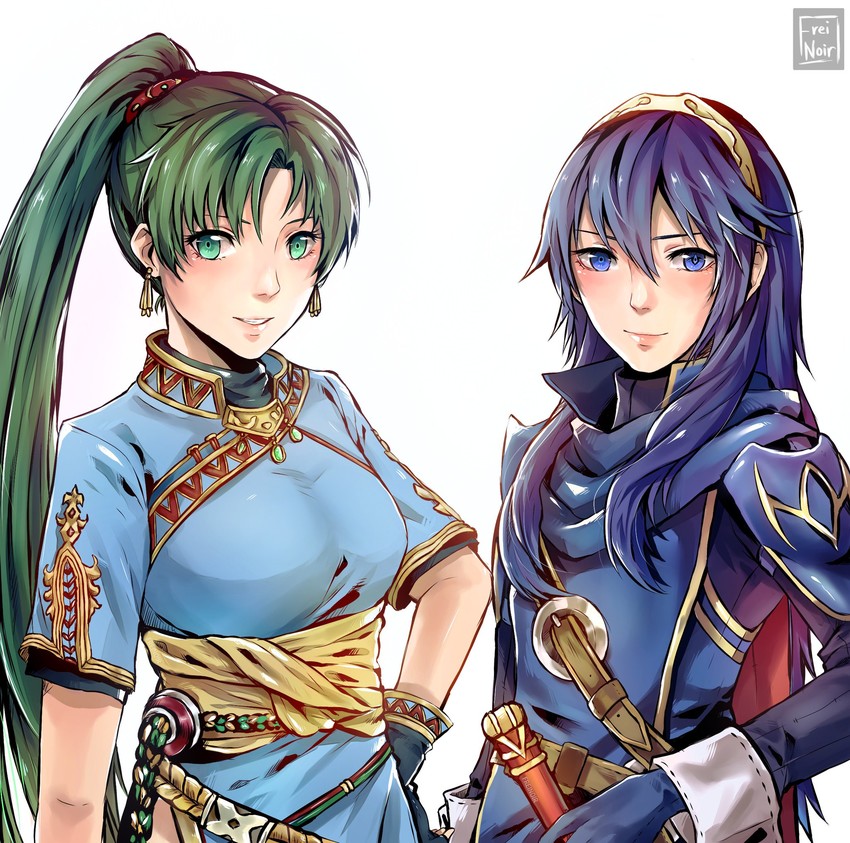 lucina and lyn (fire emblem and 3 more) drawn by freinoir