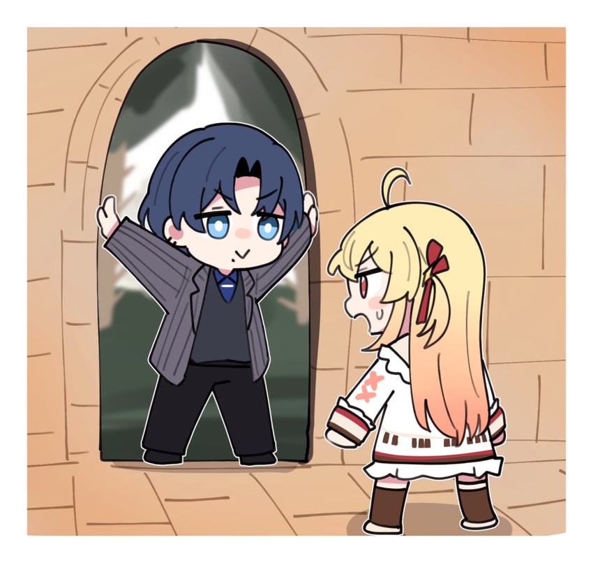 otonose kanade and hiodoshi ao (hololive and 1 more) drawn by sakana_(saka11205)