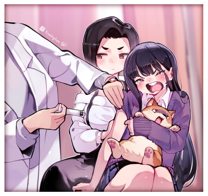 yamada anna and yamada sanae (boku no kokoro no yabai yatsu) drawn by lianbiglian