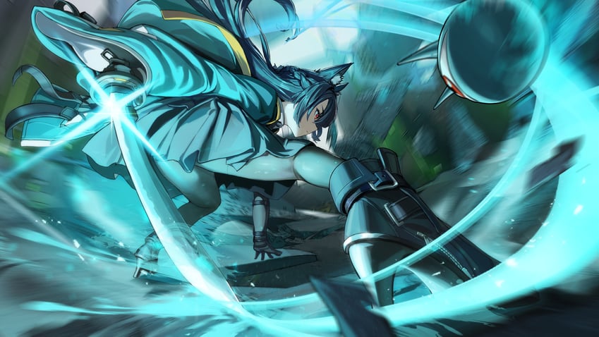 hoshimi miyabi and tailless (zenless zone zero) drawn by bypos