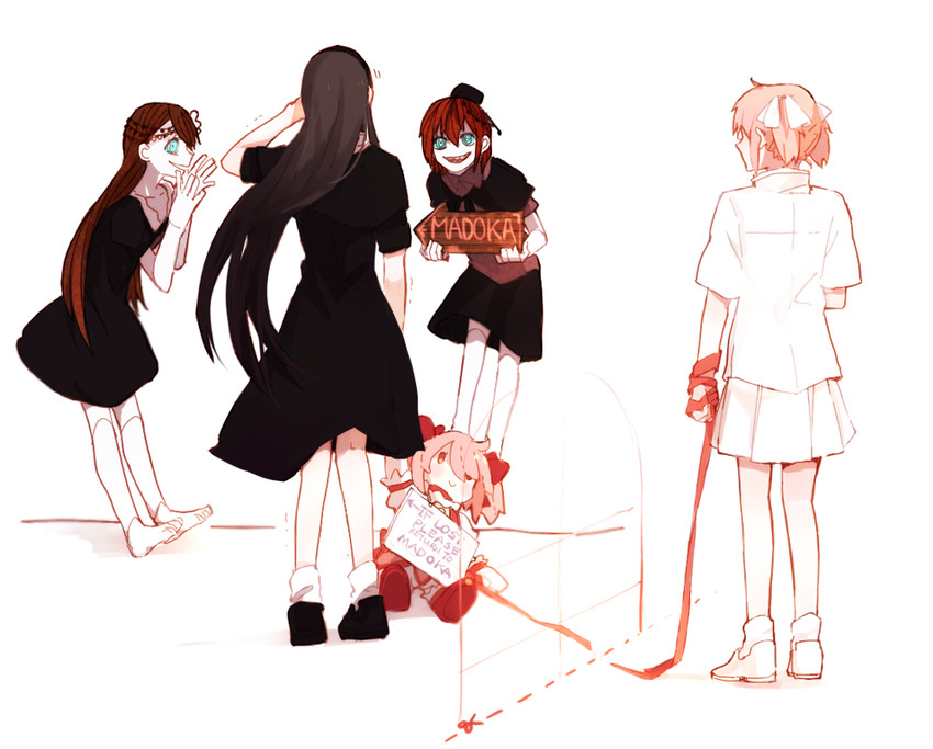 akemi homura, kaname madoka, and clara dolls (mahou shoujo madoka magica and 1 more) drawn by hanyae