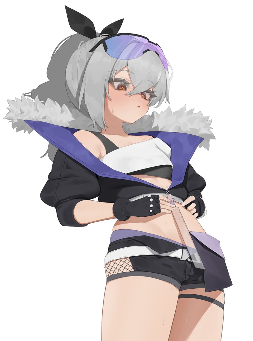 silver wolf (honkai and 1 more) drawn by flasso