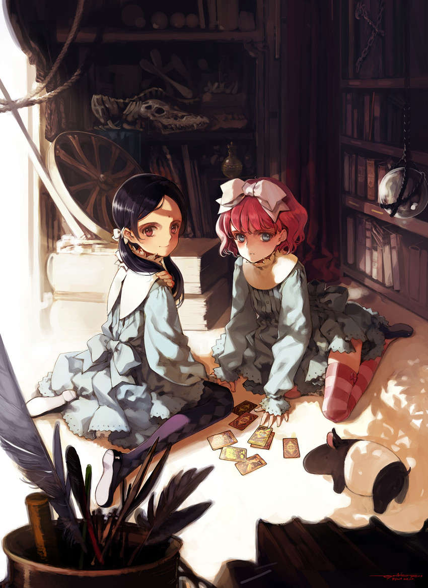 kaya xavier and aria vancleef (shoujo mahou gaku littlewitch romanesque) drawn by oyari_ashito