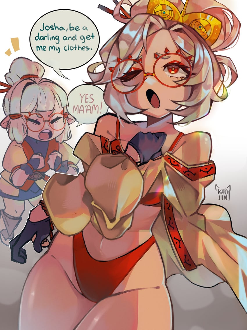 purah and josha (the legend of zelda and 1 more) drawn by kyojxn