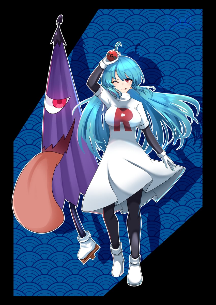 tatara kogasa, sabrina, and team rocket grunt (touhou and 3 more) drawn by xen0moonz