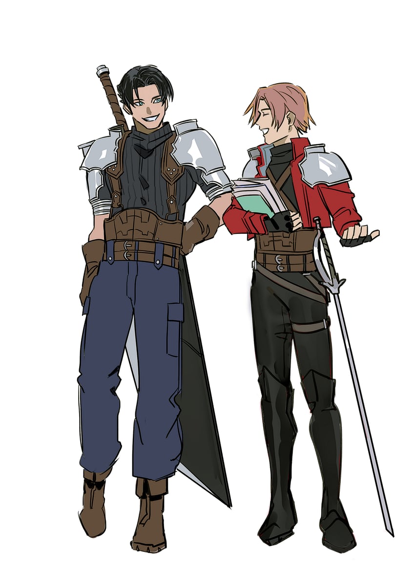 genesis rhapsodos and angeal hewley (final fantasy and 2 more) drawn by newb_ff7r