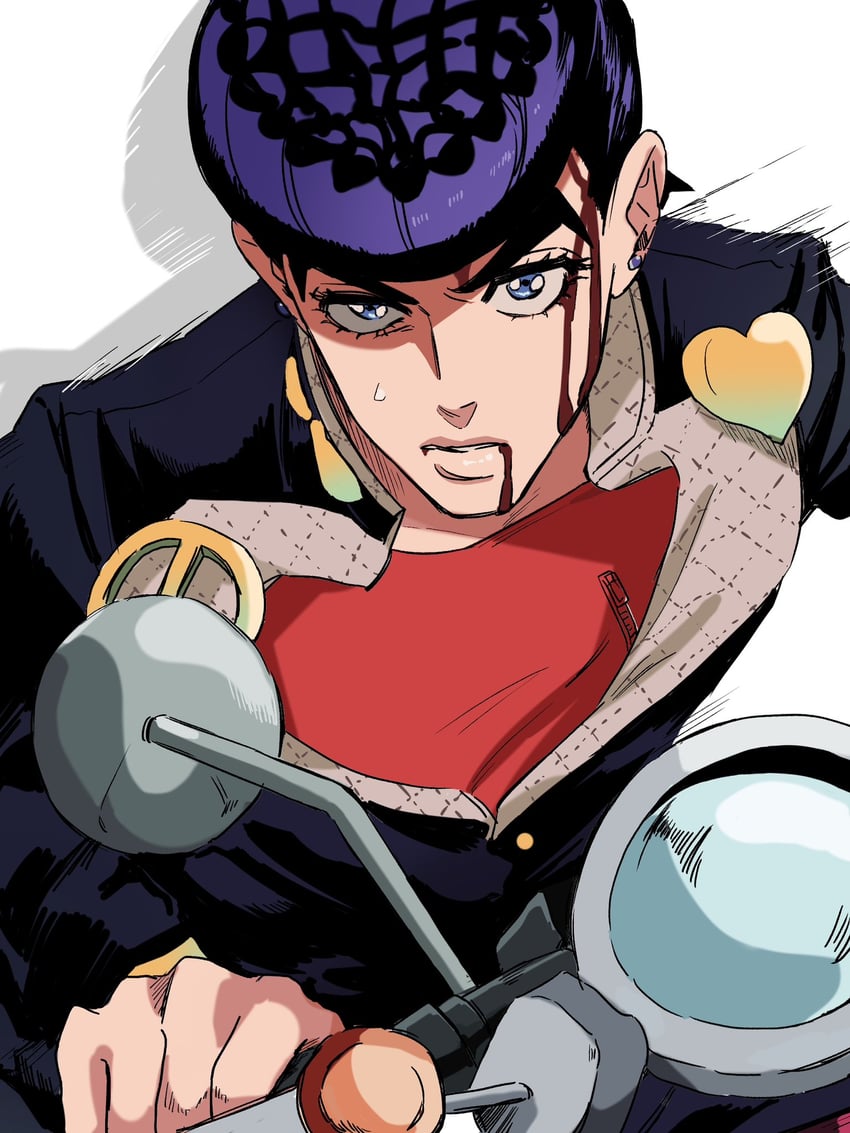 higashikata josuke (jojo no kimyou na bouken and 1 more) drawn by ugoupa