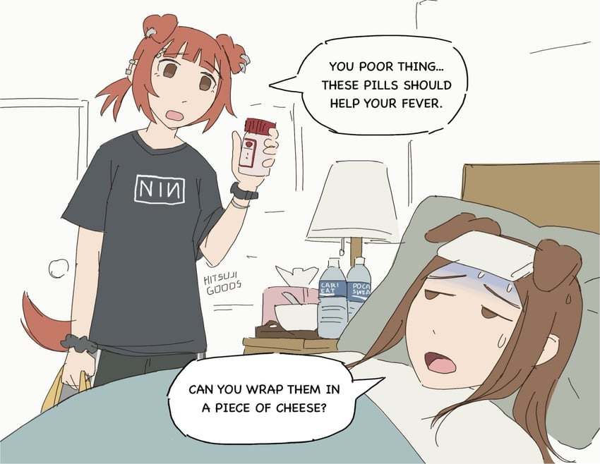 mitsu and vivi (original and 1 more) drawn by hitsuji_(hitsujigoods)