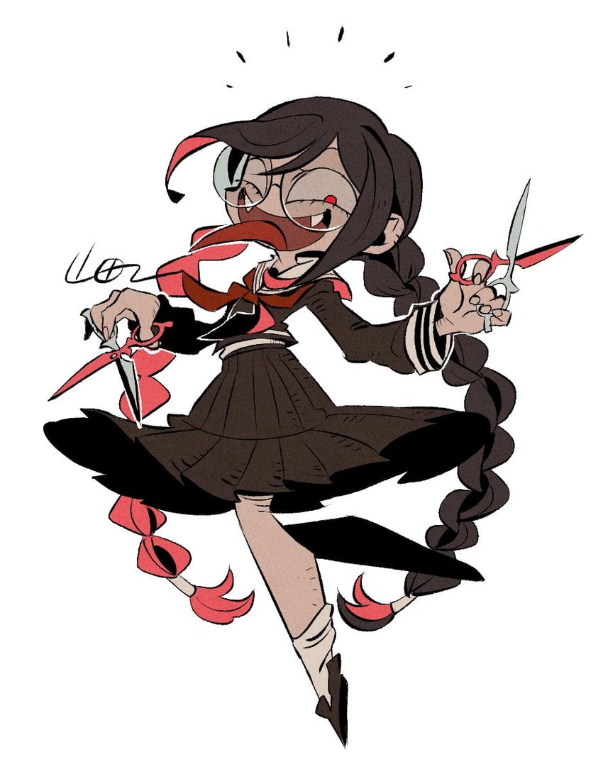 fukawa toko and genocider shou (danganronpa and 1 more) drawn by yamada9000