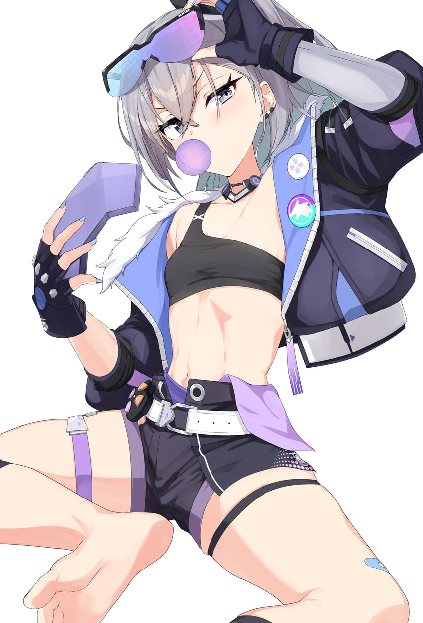 silver wolf (honkai and 1 more) drawn by isocha