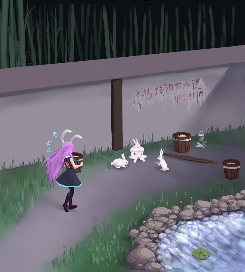 reisen udongein inaba and yaoyao (touhou and 1 more) drawn by tongjm
