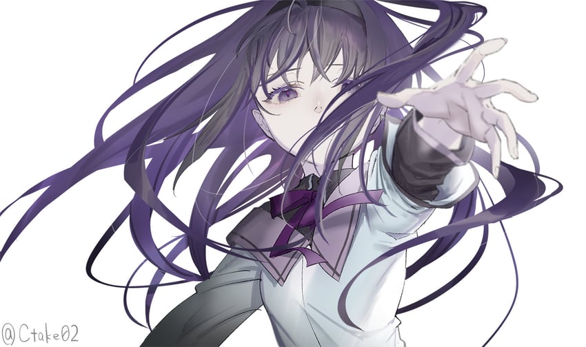 akemi homura (mahou shoujo madoka magica) drawn by mucchiri_shiitake