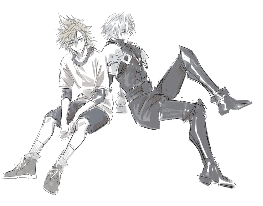 cloud strife and sephiroth (final fantasy and 2 more) drawn by moyanwxy