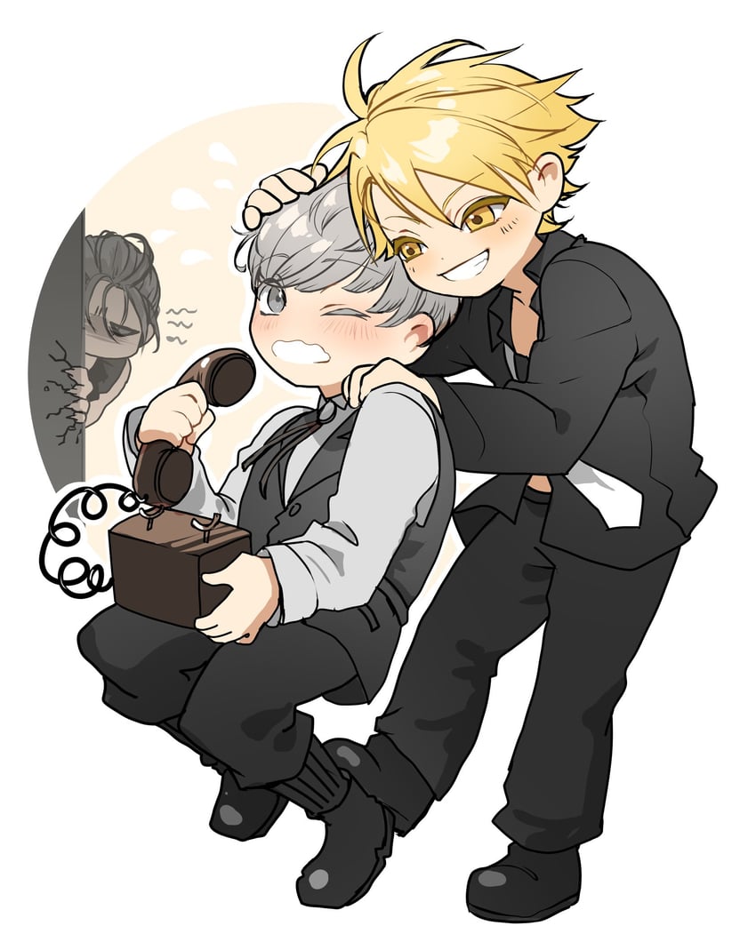 giancarlo bourbon del monte and walther neurath (lucky dog 1) drawn by miyamoyan