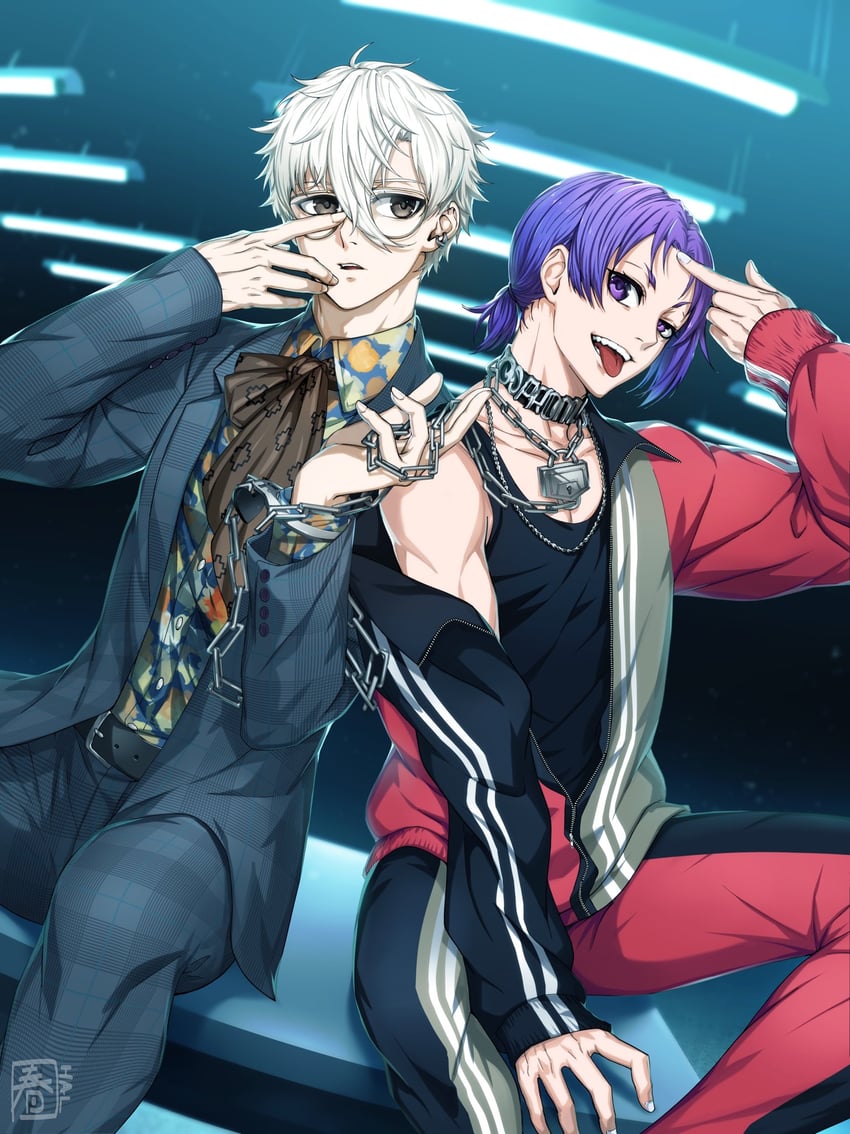 nagi seishirou and mikage reo (blue lock) drawn by halu-ca