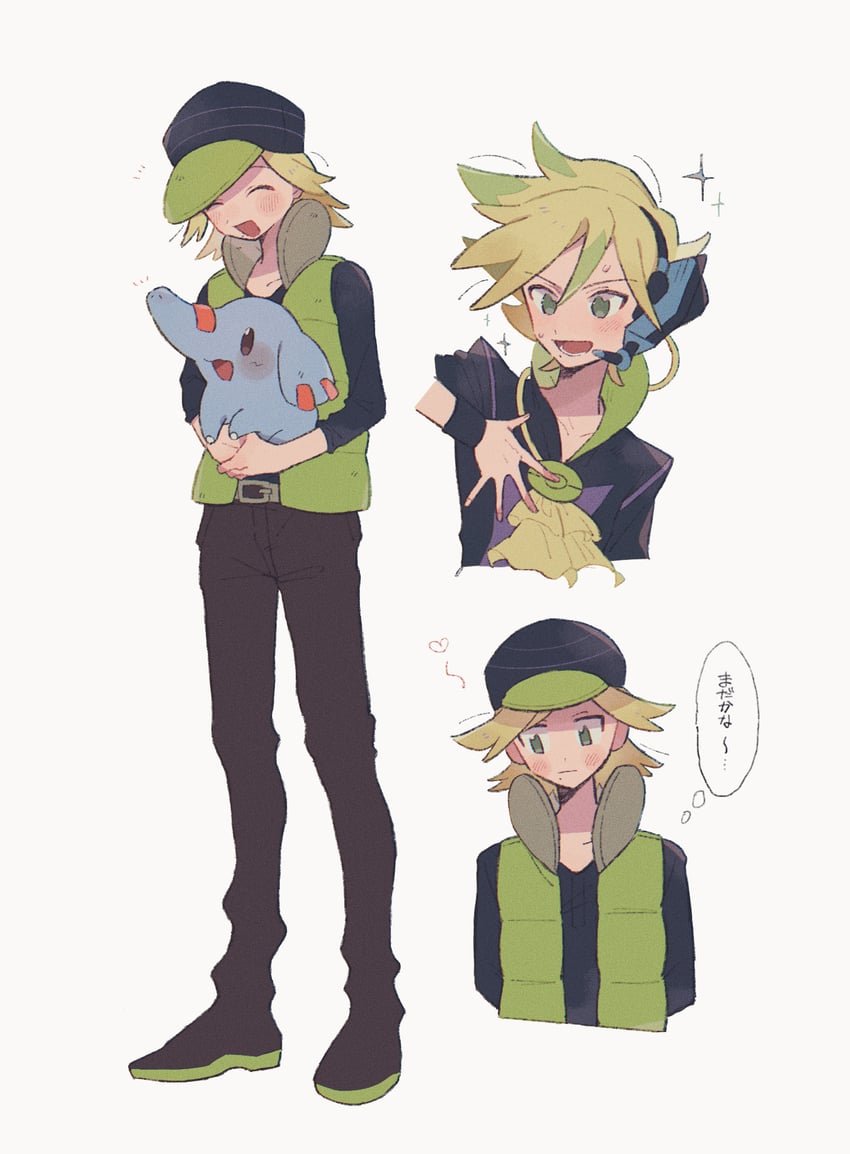 phanpy and curtis (pokemon and 1 more) drawn by hime_(himetya105)