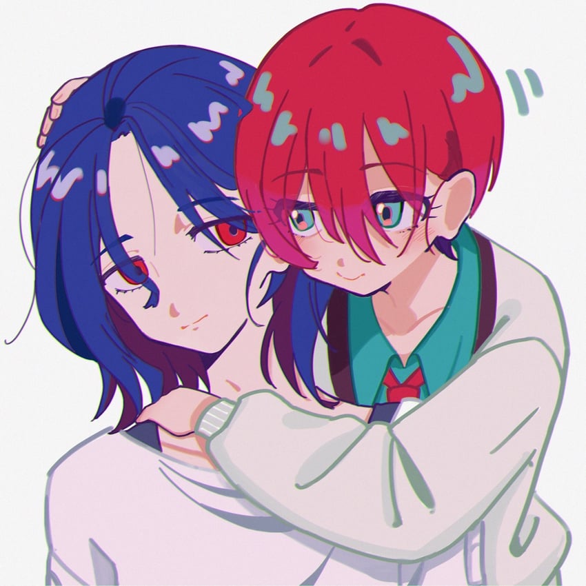 amate yuzuriha and shuji ito (gundam and 1 more) drawn by hapunu_(8ygf9c2qifdb6pe)