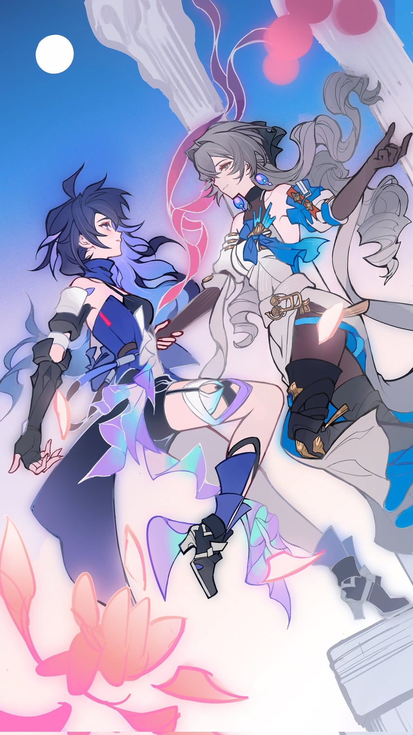 bronya rand and seele (honkai and 1 more) drawn by mie_xing