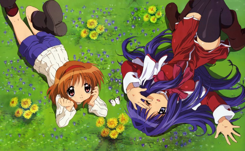 tsukimiya ayu and minase nayuki (kanon and 2 more) drawn by nishiya_futoshi