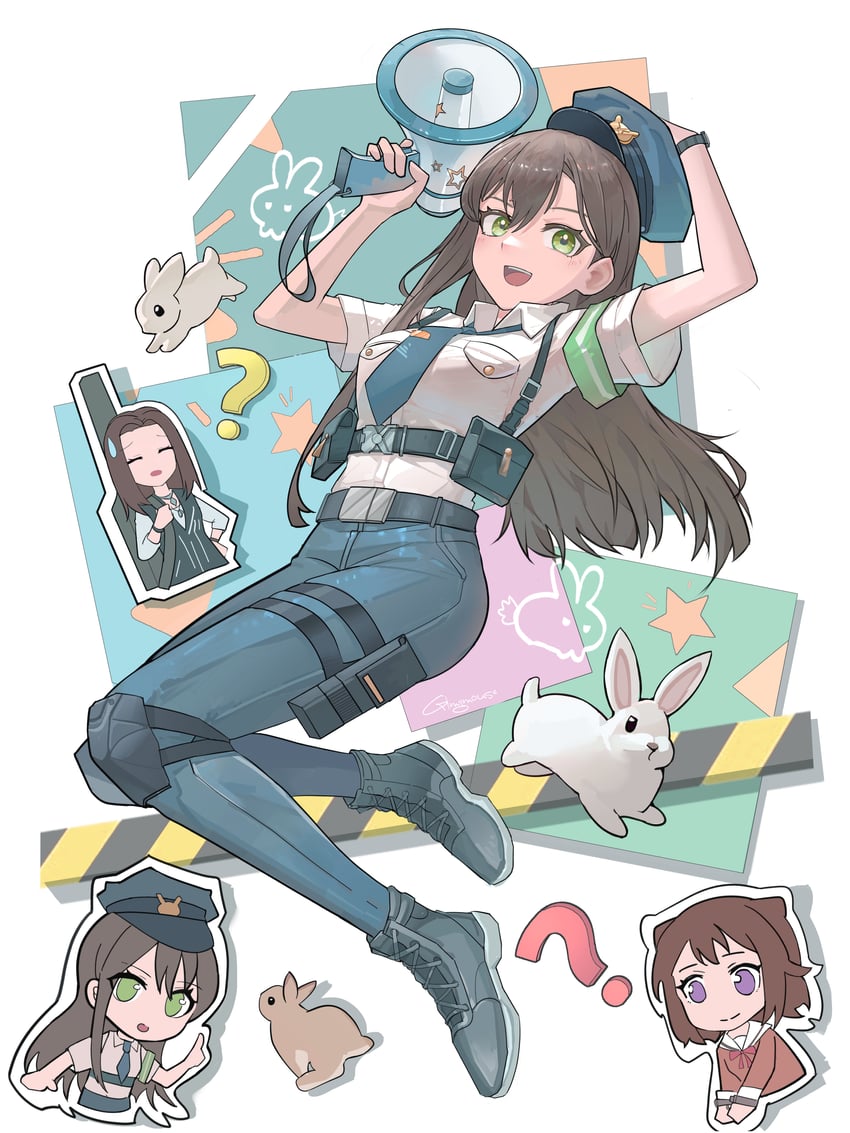 toyama kasumi, hanazono tae, and wakana rei (bang dream!) drawn by gblamgo