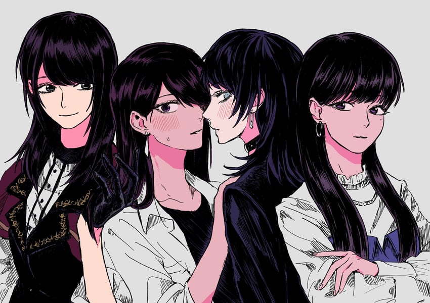 shiina taki, yahata umiri, timoris, hayashi coco, and okada mei (bang dream! and 1 more) drawn by youshuki