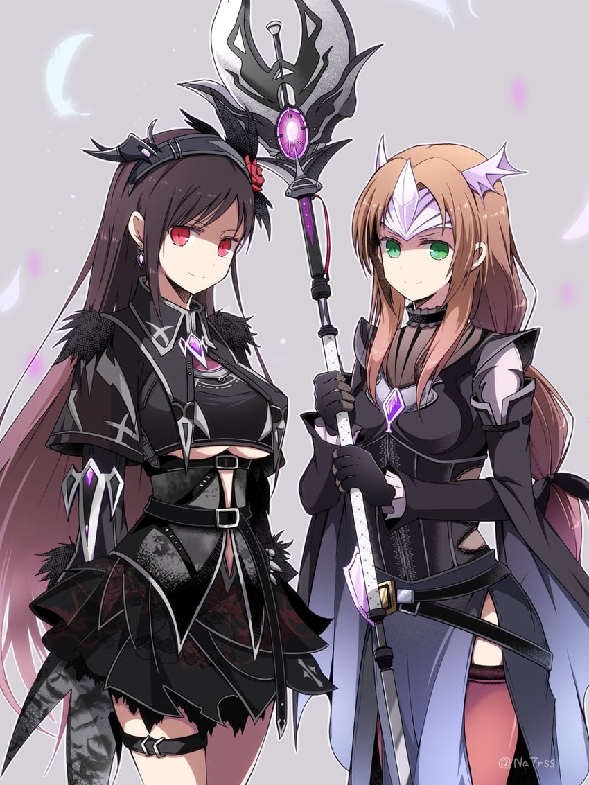 tifa lockhart and aerith gainsborough (final fantasy and 2 more) drawn by nanao_(zonzonsh)