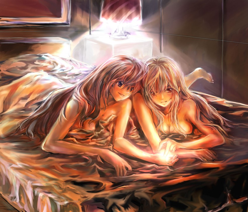 fate testarossa and takamachi nanoha (lyrical nanoha and 1 more) drawn by ego6