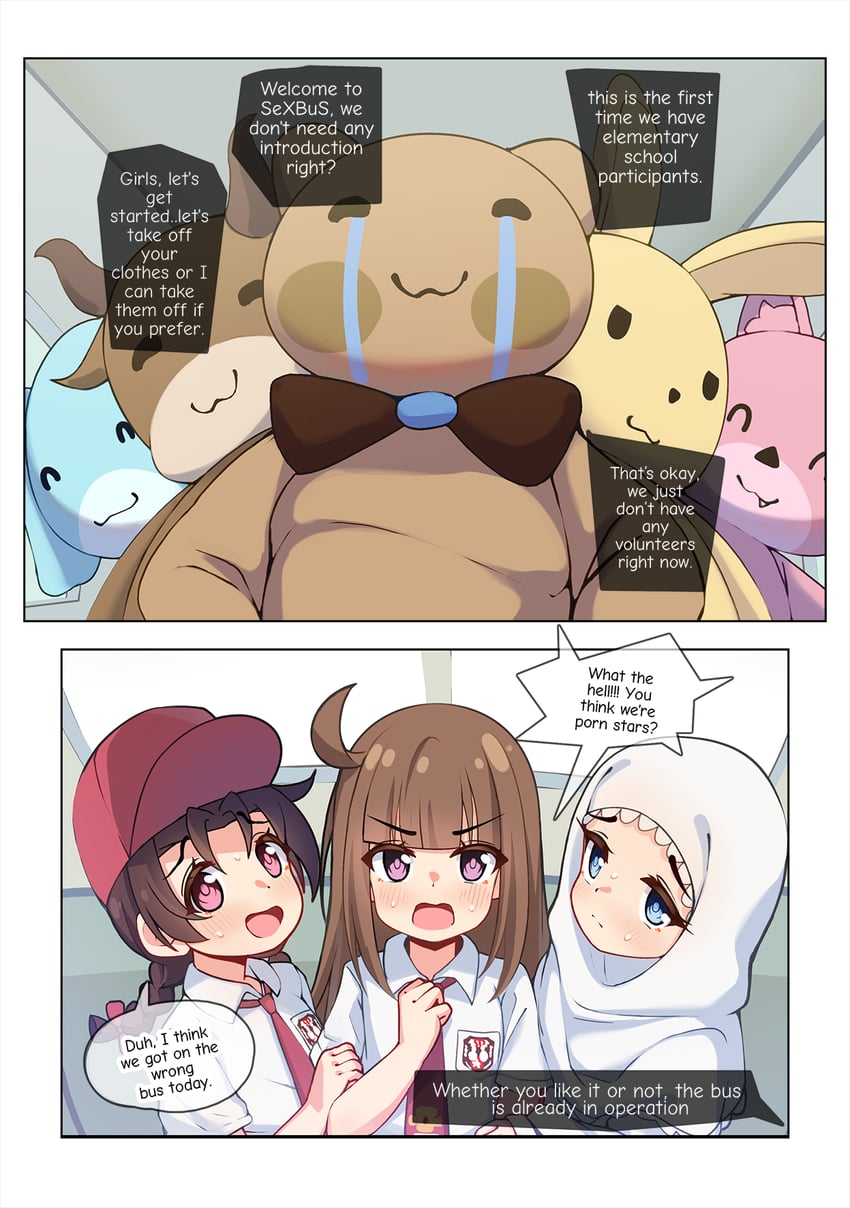 shelli, rara, and lina (original) drawn by luxuriou_s