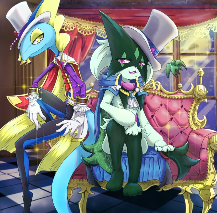 meowscarada and inteleon (pokemon and 1 more) drawn by mizushiro_mt29