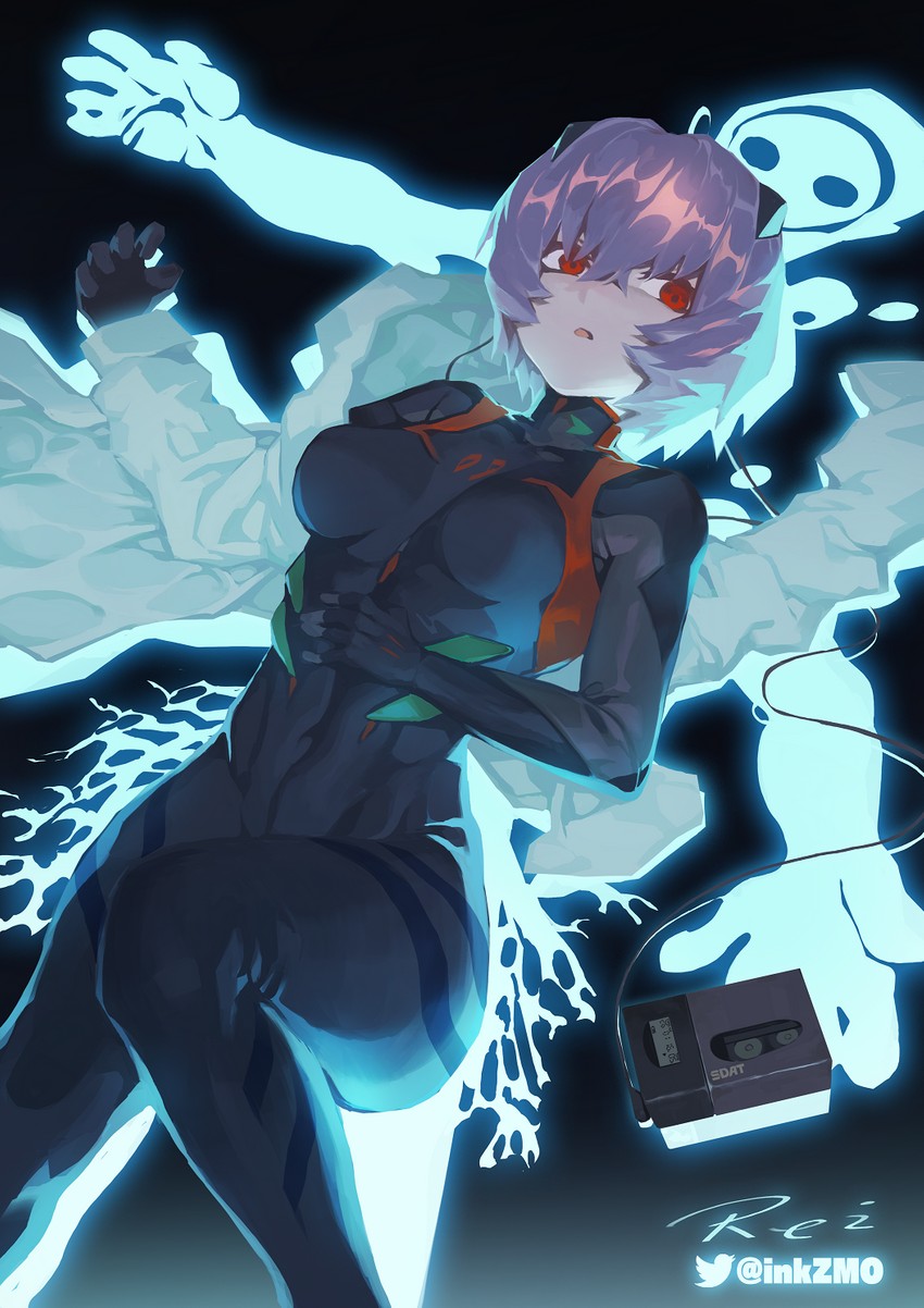 ayanami rei (neon genesis evangelion and 2 more) drawn by zhoumo_fangjia